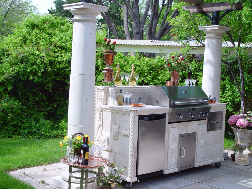 Compact Outdoor Kitchen on Wheels